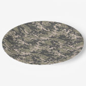 クラシックな軍のデジタル迷彩柄パターン ペーパープレート (アングル)