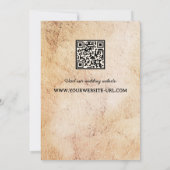 クラシックな農村のワイナリーまたはブドウ園での結婚式 招待状 (裏面)