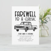 クラシックな退職パーティーの招待状 招待状 (スタンド正面)