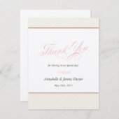 クラシックな金ゴールドのストライプなサンキューカード サンキューカード (正面/裏面)