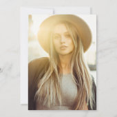 クラシックな金ゴールドの卒業生の写真の卒業パーティー 招待状 (裏面)