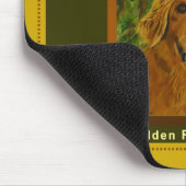 クラシックな金ゴールド及びオリーブ色のゴールデン・リトリーバーのマウスパッド マウスパッド (コーナー)