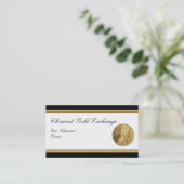 クラシックな金ゴールド投資名刺 名刺 (スタンド正面)