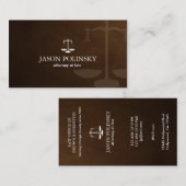 クラシックな金属金ゴールドの弁護士 名刺 (正面/裏面)