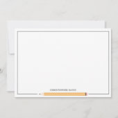 クラシックな鉛筆のフレームの文房具セット 学習時 ノートカード (正面)