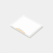 クラシックな鉛筆フレームの文房具 学習時 ポストイット (アングル)