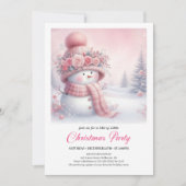 クラシックな雪の森の子供向けデジタルダウンロード クリスマス 招待状 (正面)