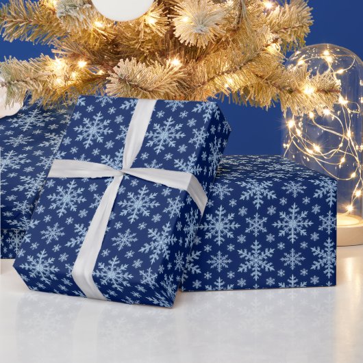 クラシックな雪の結晶 ラッピングペーパー (クリスマス)