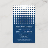 クラシックな青と白のサンキューパンチ ロイヤリティカード (裏面)