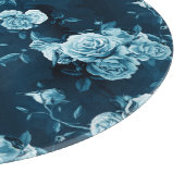 クラシックな青のバラパターン カッティングボード (角)