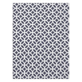 クラシックな青の幾何学的なパターンテーブルクロス テーブルクロス (正面)