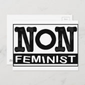 クラシックな非フェミニストロゴ ポストカード (正面/裏面)