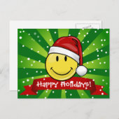 クラシックな顔の休日のスタイル シーズンポストカード (正面/裏面)