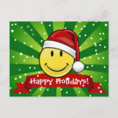 クラシックな顔の休日のスタイル シーズンポストカード (正面)