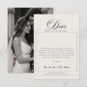 クラシックな飛び出た結婚式の写真 ウェディング+アナウンスメント 招待状 (正面/裏面)