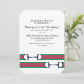 クラシックな馬術の21歳の誕生日 招待状 (スタンド正面)