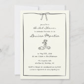 クラシックな魅力のウェディングシャワーブランチ招待状テンプレート 招待状 (正面)