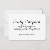 クラシックな鳥かごのオーダーメイド Save the Date カード (裏面)