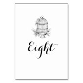 クラシックな鳥かごのテーブル名前/数はカードを台に置きます テーブルナンバー (正面)