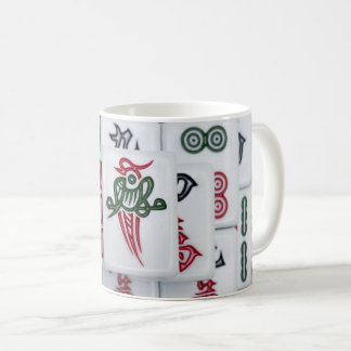 クラシックな麻雀牌パターンプリント コーヒーマグカップ