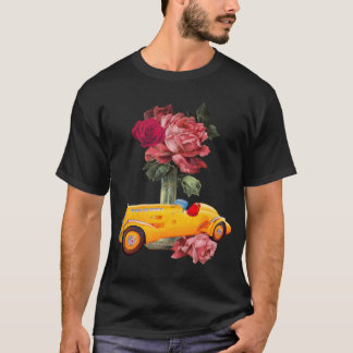 クラシックな黄色の自動車 Tシャツ