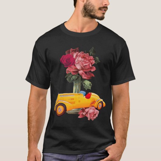 クラシックな黄色の自動車 Tシャツ (正面)