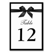 クラシックな黒いリボンの両面テーブル番号 テーブルナンバー (裏面)