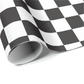 クラシックな黒く及び白いチェス盤の包装紙 ラッピングペーパー (ロールコーナー)