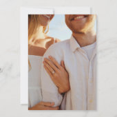 クラシックな黒と白のエレガントな結婚式 セーブザデート (裏面)