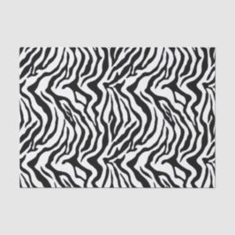 クラシックな黒と白のゼブラ柄 薄葉紙