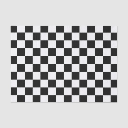 クラシックな黒のチェックボード 薄葉紙 (正面)