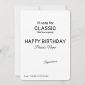 クラシックな1920年代のベントレー おもしろい誕生日カード カード (裏面)