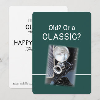 クラシックな1920年代のベントレー おもしろい誕生日カード カード
