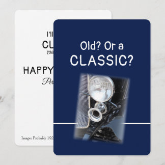クラシックな1920年代のベントレー おもしろい誕生日カード カード