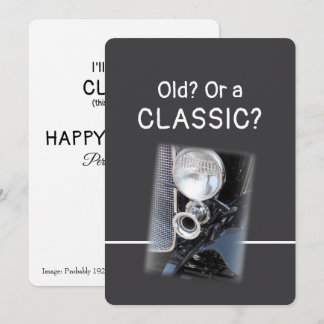 クラシックな1920年代のベントレー おもしろい誕生日カード カード