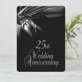 クラシックな25周年結婚記念日招待状 招待状 (スタンド正面)