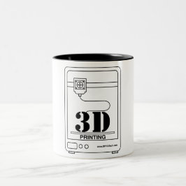 クラシックな3Dプリンターコーヒー・マグ ツートーンマグカップ