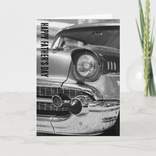 クラシックな50年代の車の父の日カード カード