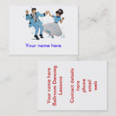 クラシックな50年代の60年代のロックンロールのジャイヴのダンサー 名刺 (正面/裏面)
