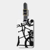 クラシックな60年代のバイクBICYLE SCHWINNのアカエイのバイク ラゲッジタグ (正面縦)