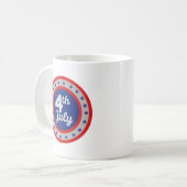 クラシックな7月4日 独立記念日Tシャツ コーヒーマグカップ (正面左)