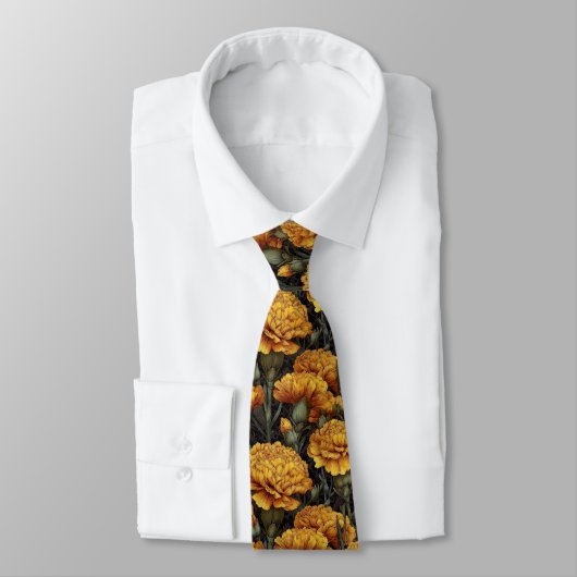 クラシックな groom's gift カーネーション フラワーパターン ネクタイ (タイ)