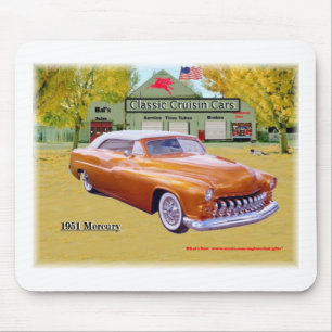 クラシックなCruisin車の1951年の水星Mousrpad マウスパッド