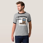 クラシックなMac、私は、Y2K生き延びました Tシャツ (正面フル)