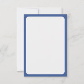 クラシックなRSVPカード(青と白) - カスタマイズ可能 出欠カード (裏面)