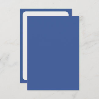 クラシックなRSVPカード（青と白） - カスタマイズ可能 出欠カード