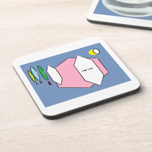 クラシックなTikki Taibo。  コースター (左側)