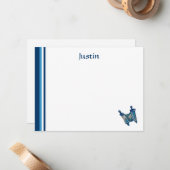 クラシックなTorahは平らなノート感謝していしています ノートカード (正面/裏面インサイチュ)