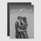 クラシックにより、日付の縦置きフォトマグネットを節約 (正面/裏面)