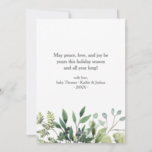 クラシックのクリスマスの挨拶の写真 シーズンカード (裏面)